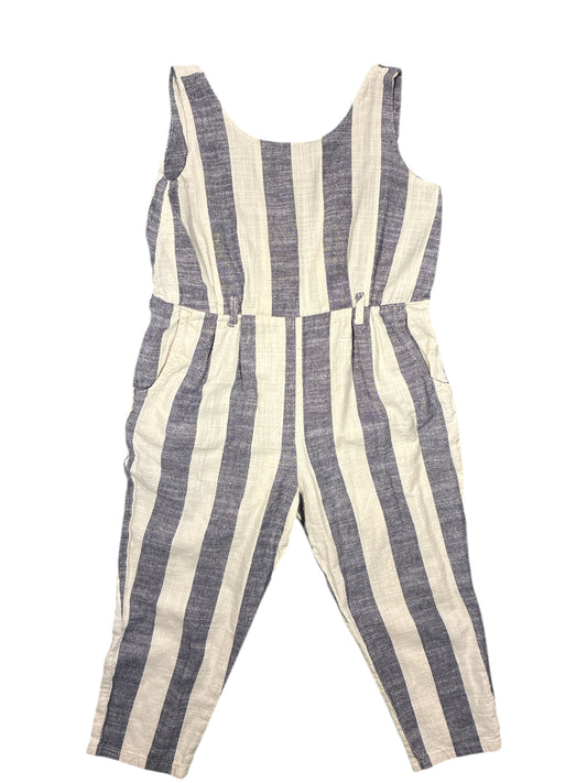 Black Crane Linen Jumpsuit Kids Size 6