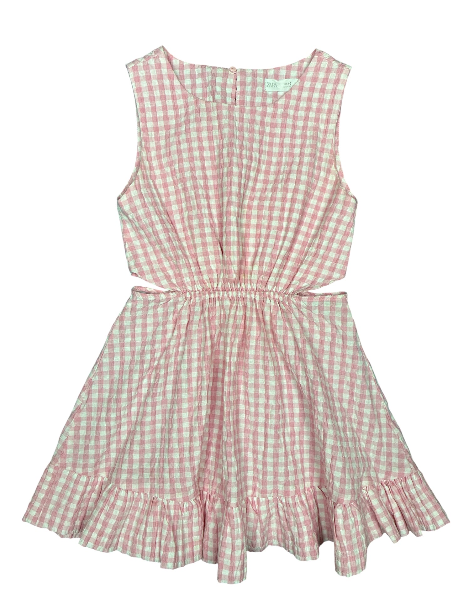 Zara Pink Checkered Dress Size 10