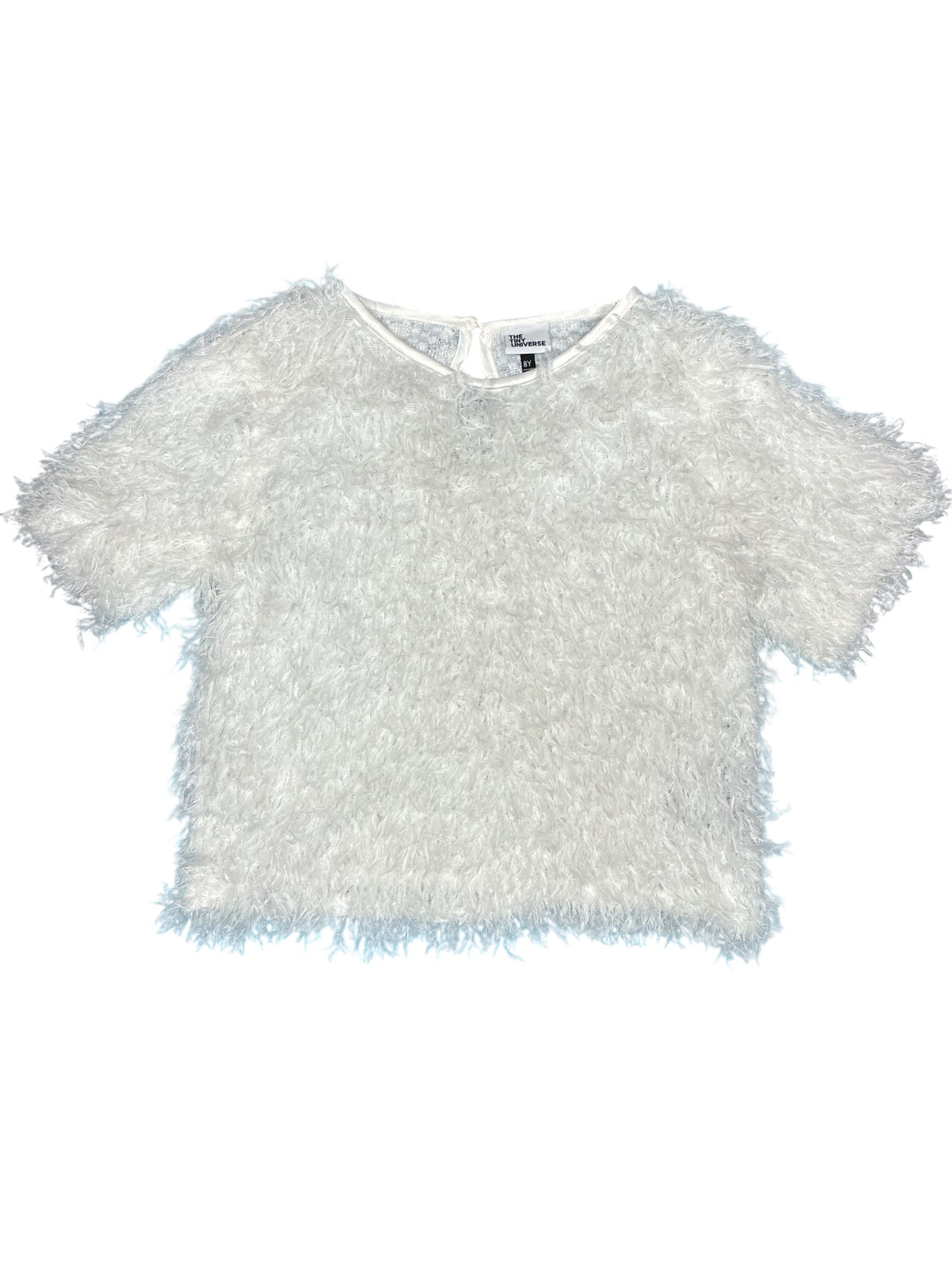 The Tiny Universe Fluffy White T-Shirt Size 8