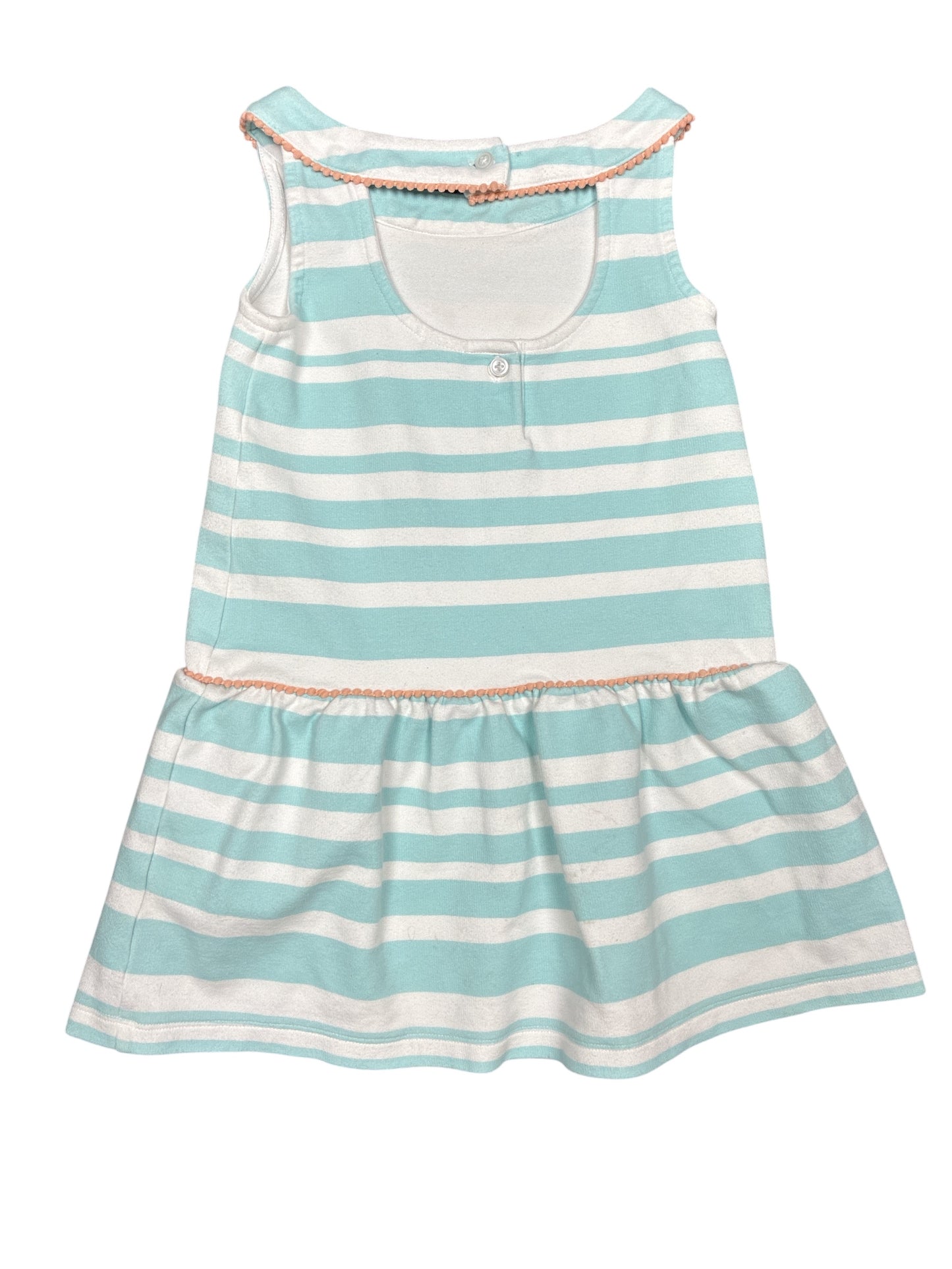 Janie and Light Blue Stripe Dress Size 4