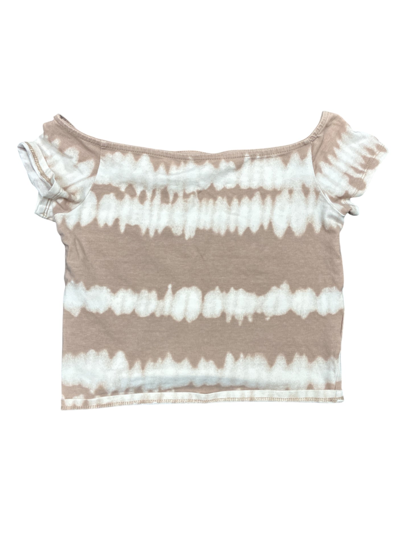 H&M Crop Top Brown Tie Dye Size 8