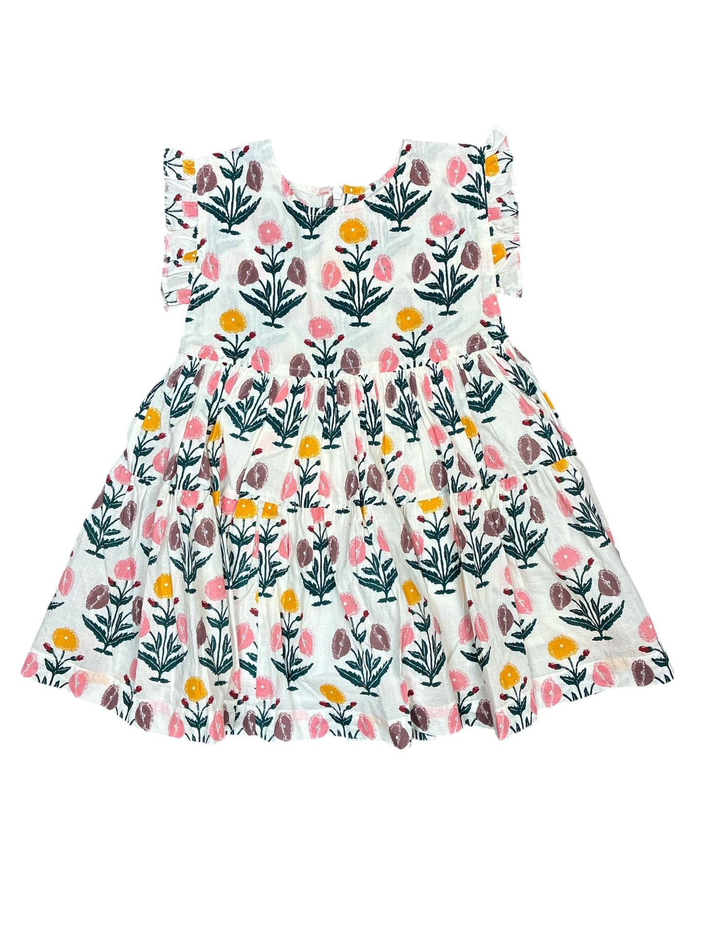 Pink Chicken Floral Dress Kids Size 2 New w/No Tag