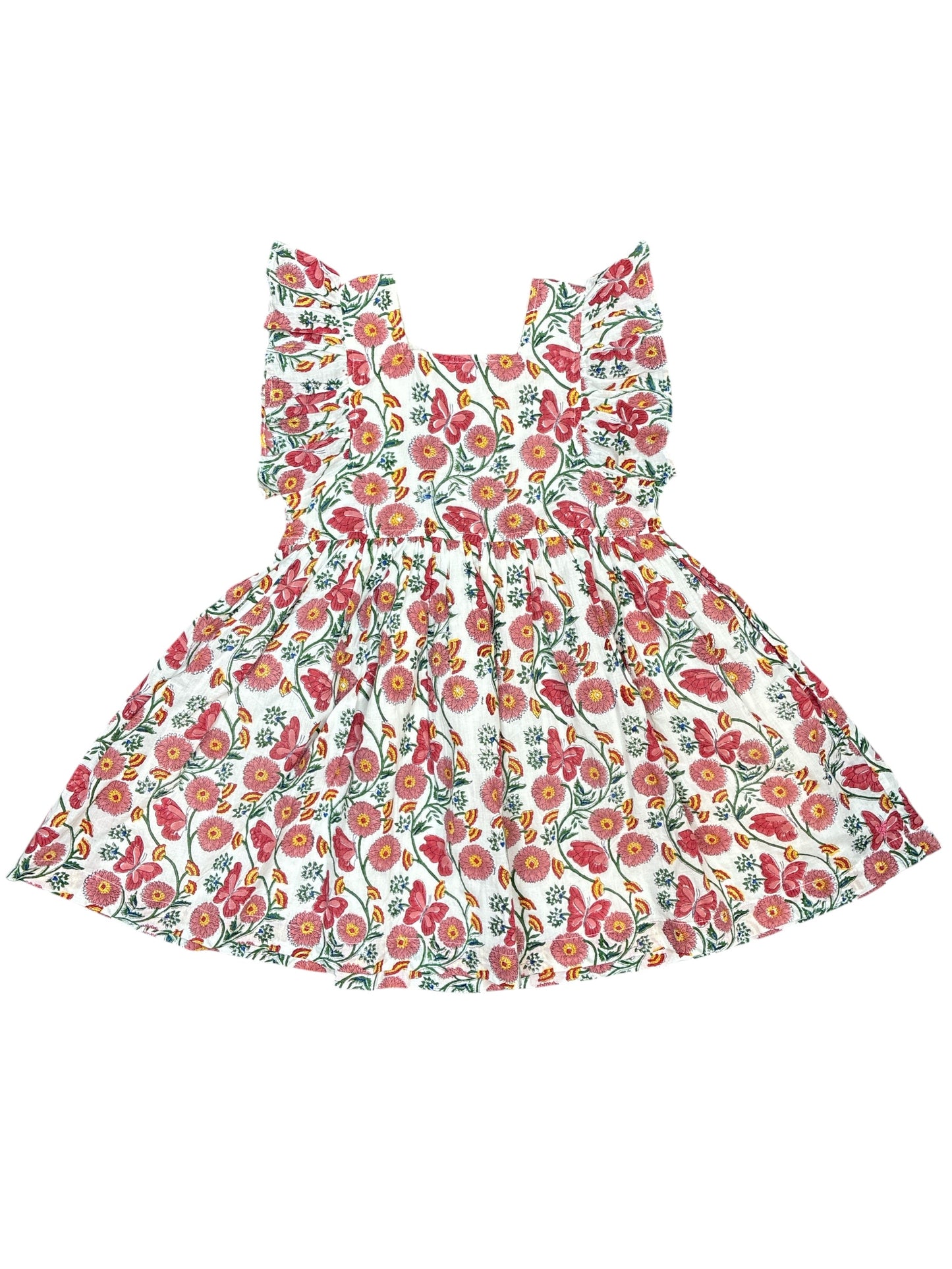 Pink Chicken Butterfly Vines Dress Kids Size 4 New w/No Tag