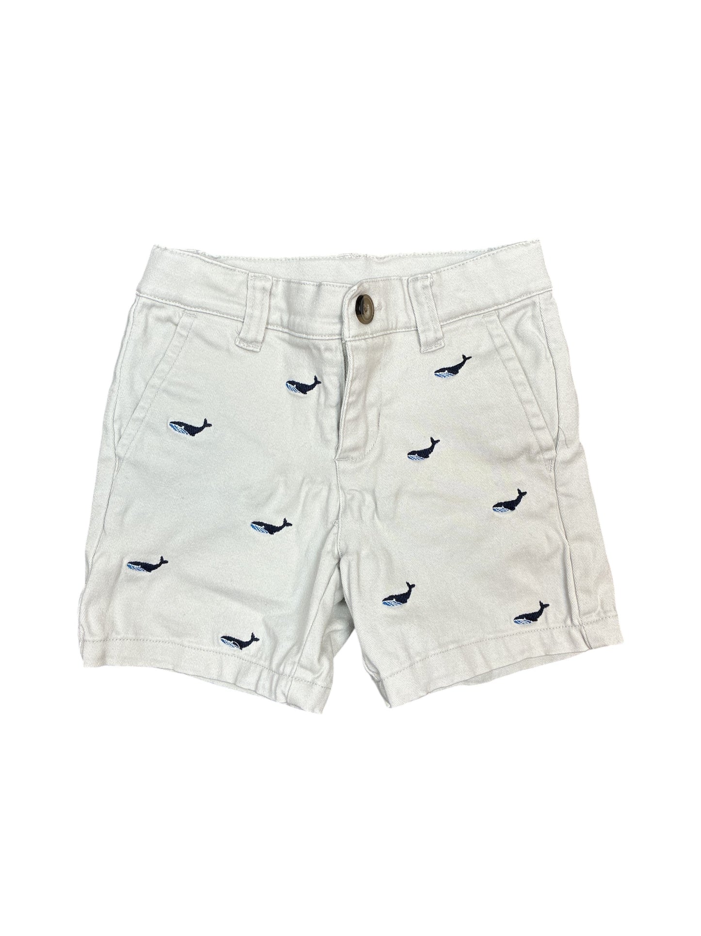 Janie and Jack Embroidered Whales Short Size 2