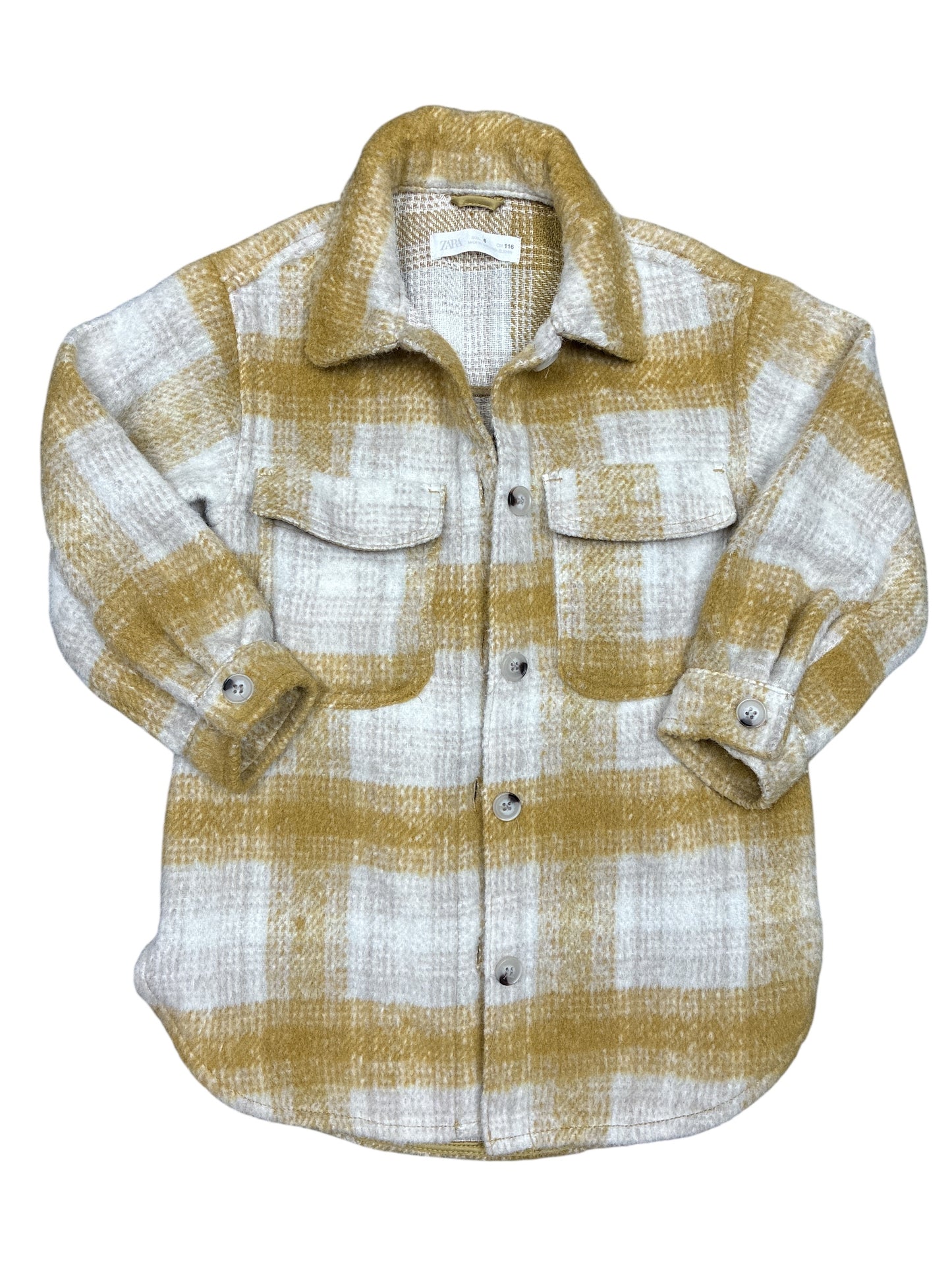 Zara Girls Plaid Shirt Jacket Size 6