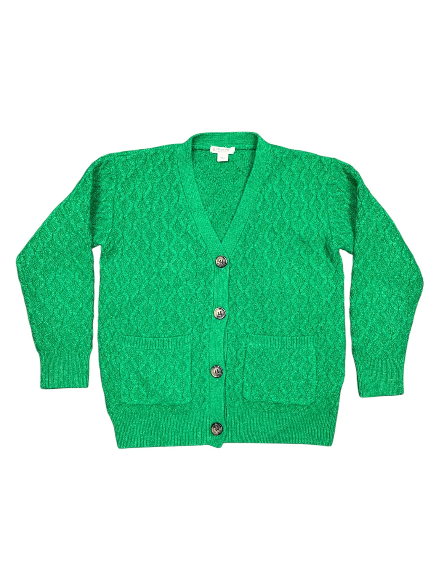 Crewcuts Green Cardigan Size S (6-7)