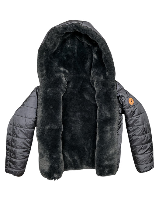 Save The Duck Faux Fur Hooded Reversible Jacket Size 8