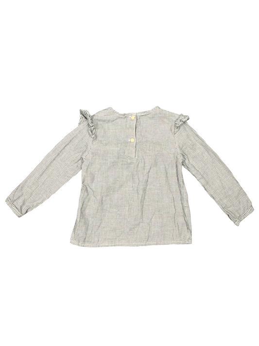 H&M Girls Cotton Ruffle Blouse Size 4