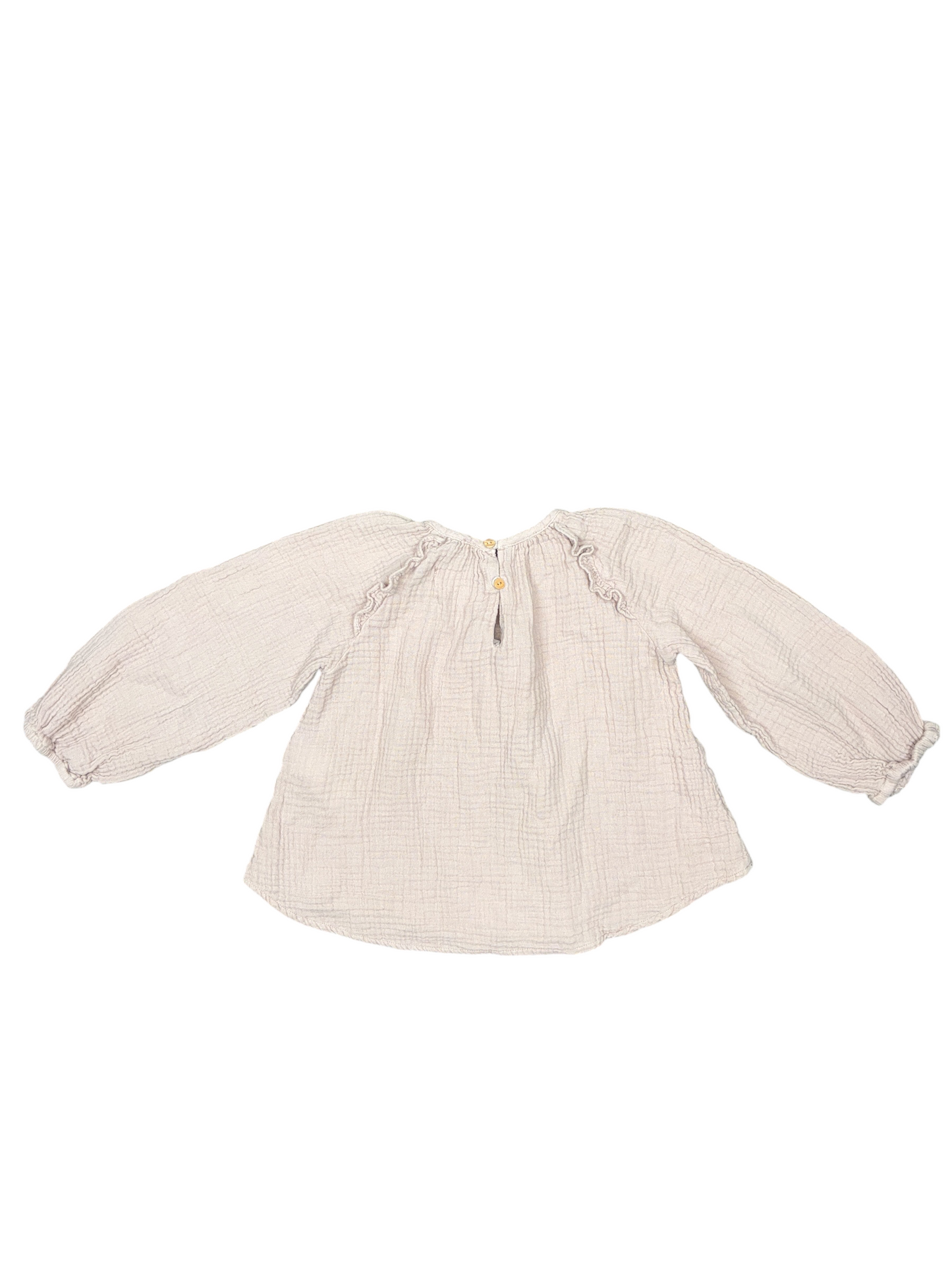 Zara Rose Gold Gauze Blouse Size 2-3