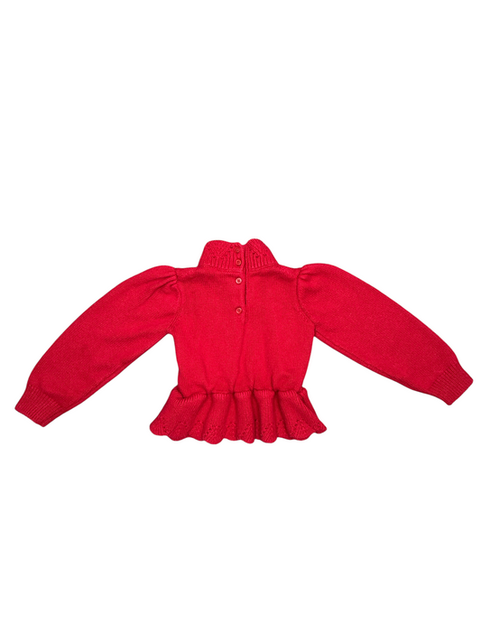Janie and Jack Red Sweater Size 3