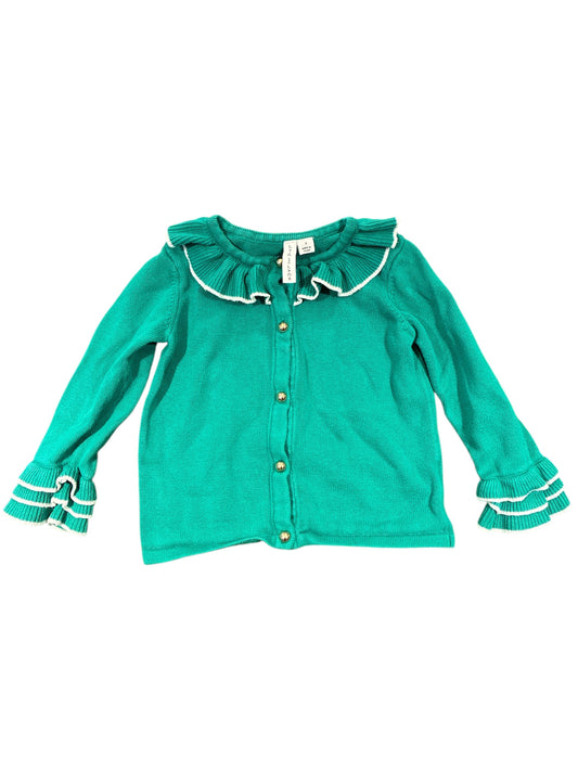 Janie and Jack Green Cardigan Size 3