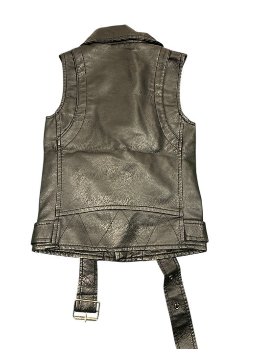 LJYH Black Faux Leather Vest Size 3-4