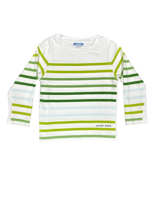 Jacadi Green Stripe Shirt Size 3