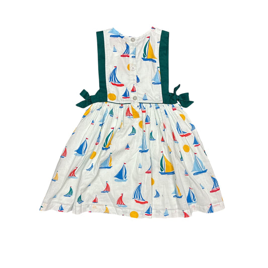 Pink Chicken Sailboat Dress Kids Size 7 New w/out Tag