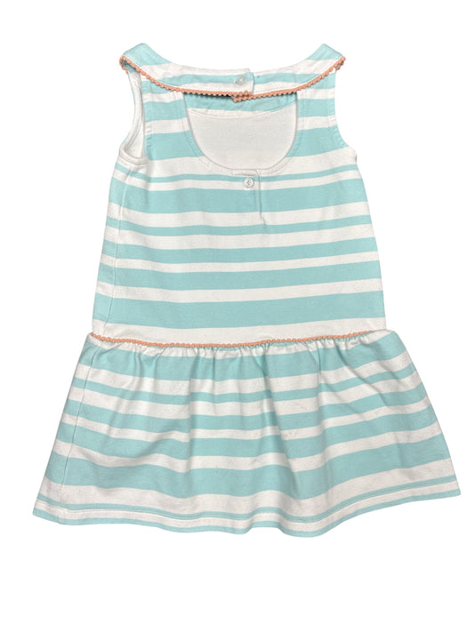 Janie and Light Blue Stripe Dress Size 4