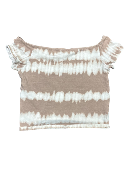 H&M Crop Top Brown Tie Dye Size 8