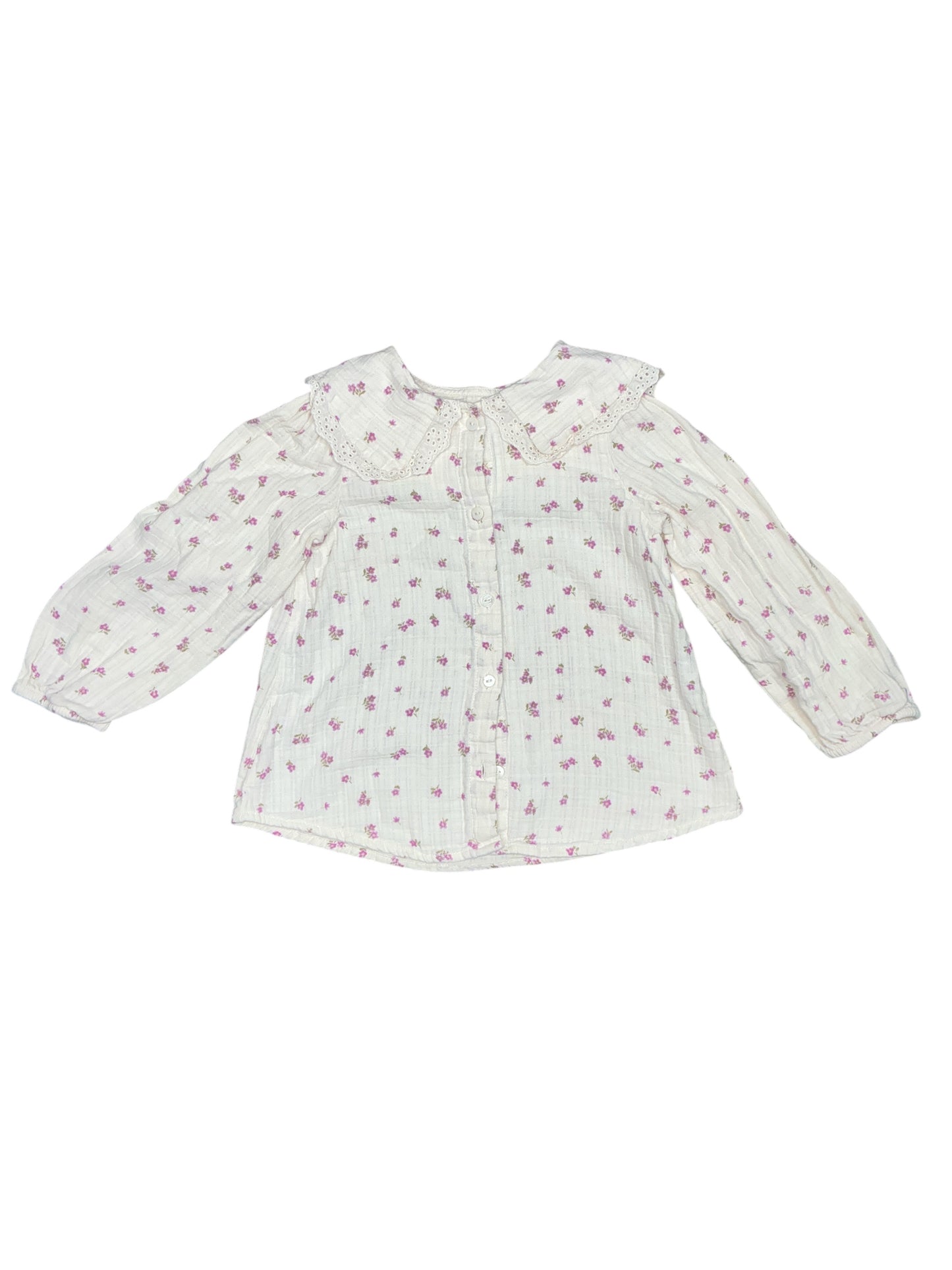 Zara Flower Shirt Size 3-4