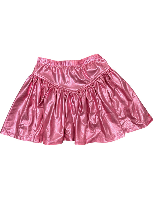 Pink Chicken Metallic Pink Skirt Kids Size 3