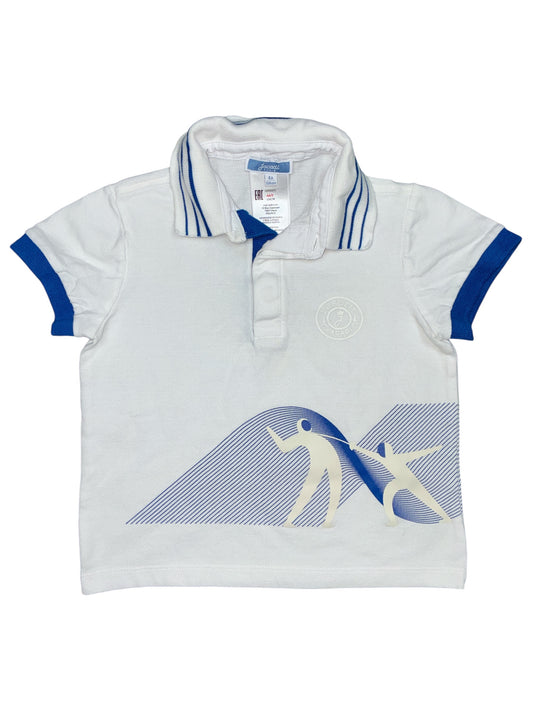 Jacadi White Polo Shirt Size 4