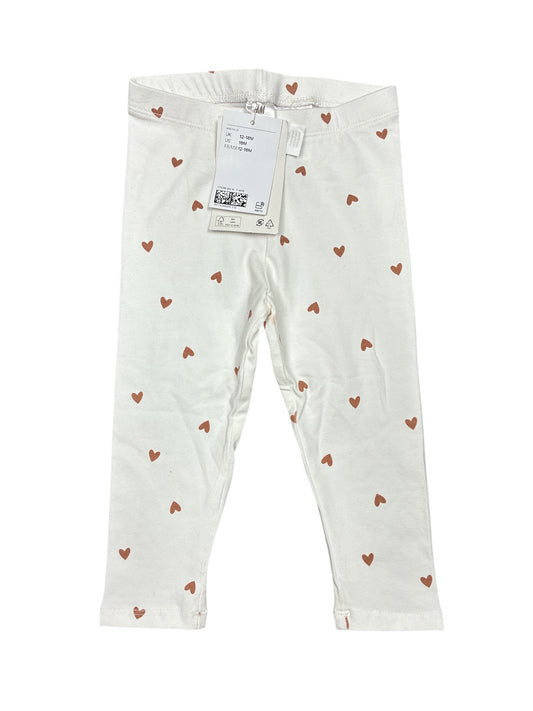 H&M Heart Print Leggings Size 18m New w/Tag