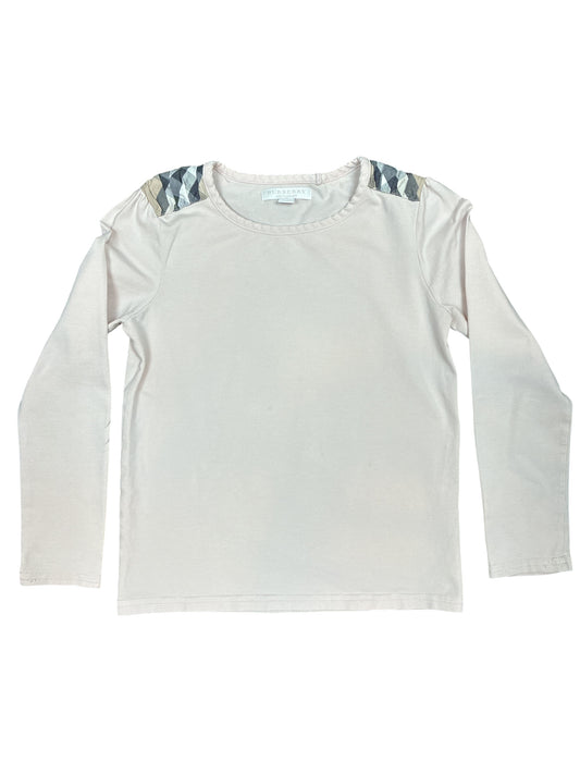 Burberry Light Pink Long Sleeve T- Shirt Size 8