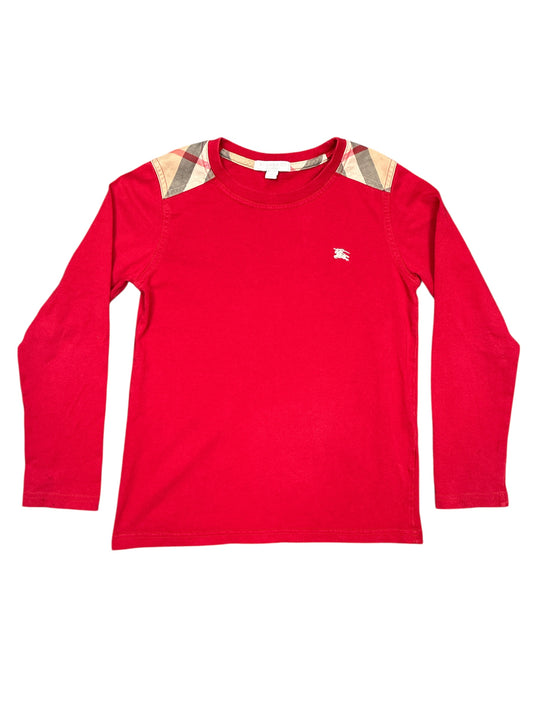 Burberry Red Long Sleeve T-Shirt Size 10