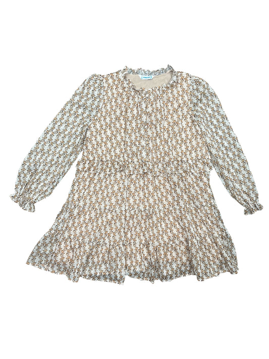 Mayoral Brown Fox Print Dress Size 7