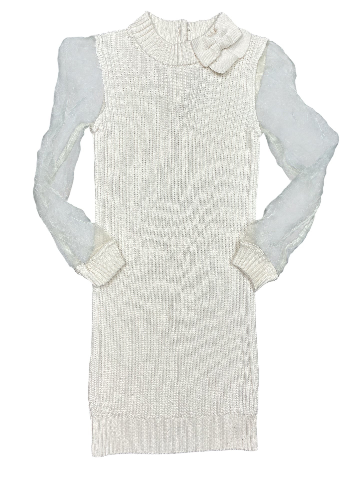 Janie and Jack White Sweater Dress Size 7
