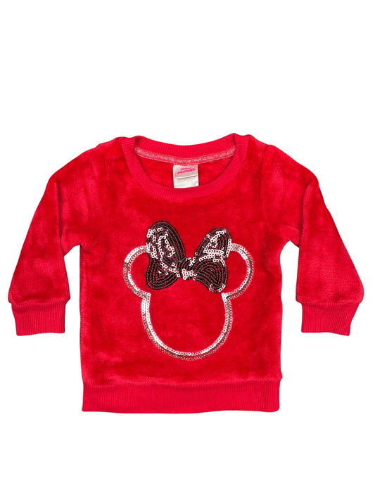 Disney Minnie Fuzzy Sweatshirt size 12 Months