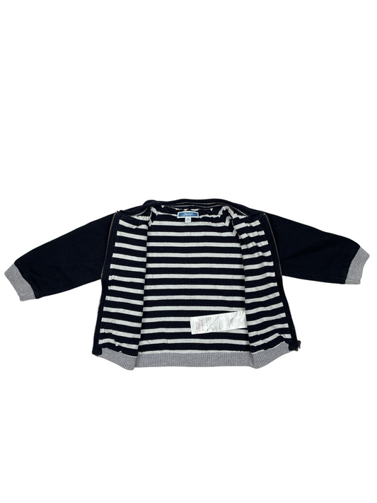 Jacadi Zip-Up Sweater Size 12 Months