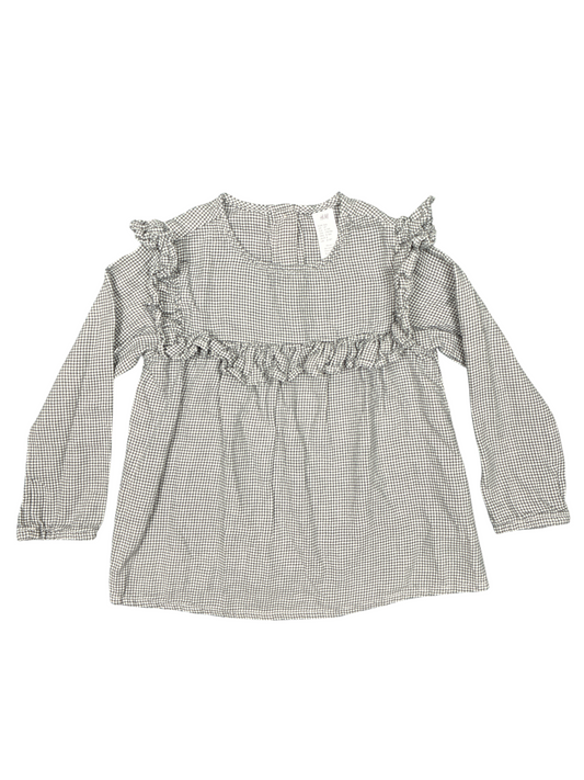 H&M Girls Cotton Ruffle Blouse Size 4