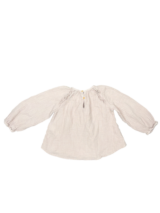 Zara Rose Gold Gauze Blouse Size 2-3
