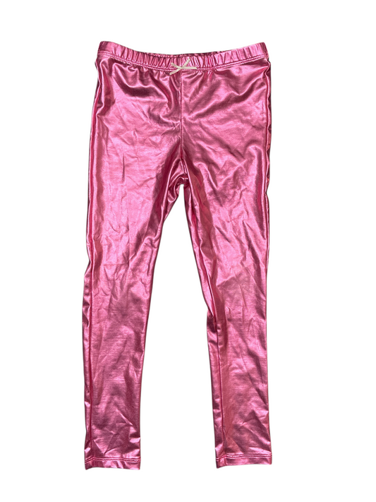 Pink Chicken Metallic Leggings Size 7