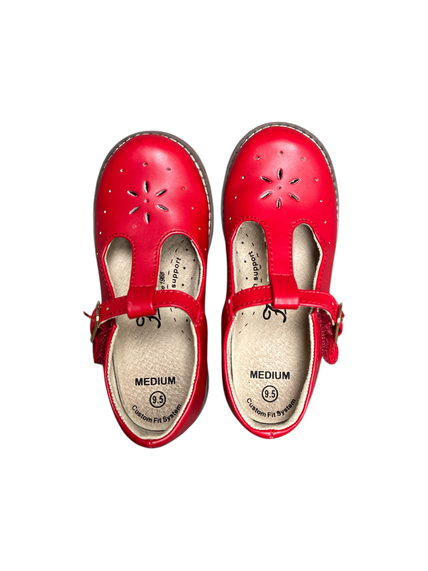 Footmates Red T-Bar Mary Jane Size 9.5