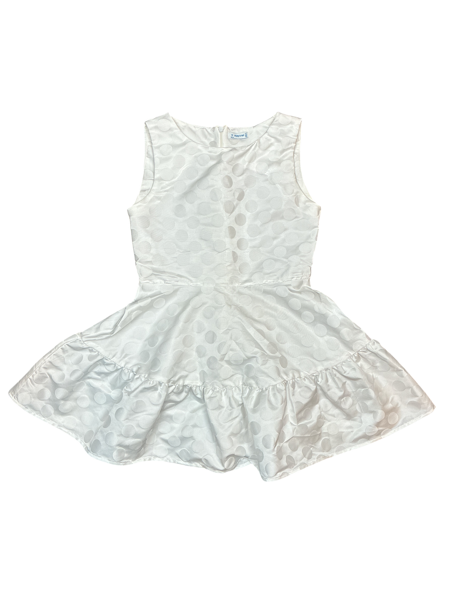 Mayoral Girls Polka Dot Satin Dress Size 12