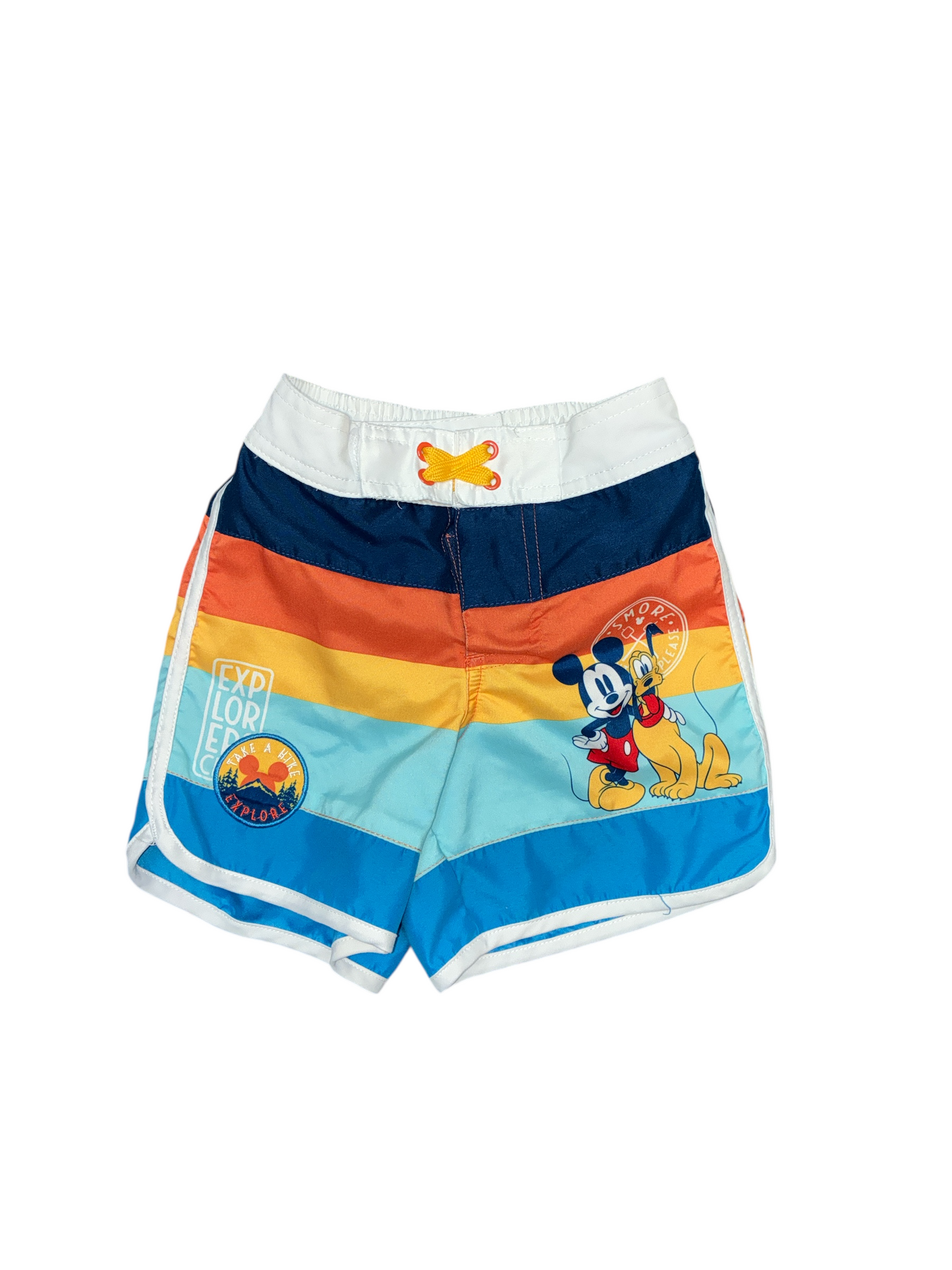Disney Mickey 3 pc Set 1 Rash Guard and 2 Shorts Set Size 3