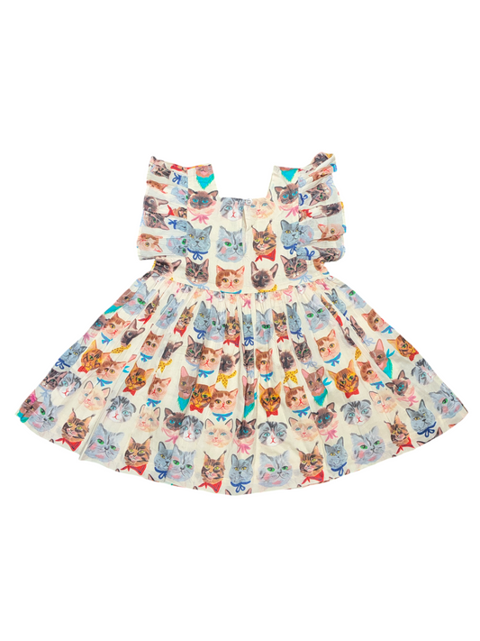 Pink Chicken Cat Print Dress Size 2