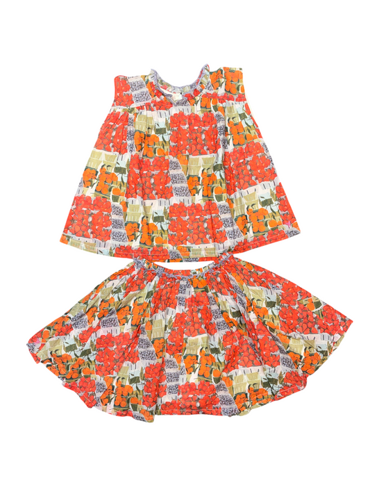 Pink Chicken Berries and Oranges Set Size 6 New with No Tag