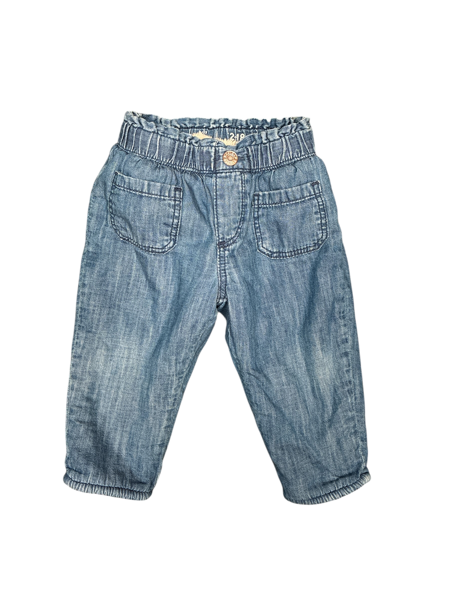 Gap Sherpa-Lined Pull-On Jeans Size 12-18 Months