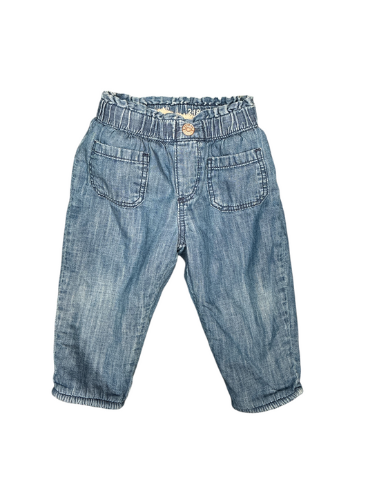 Gap Sherpa-Lined Pull-On Jeans Size 12-18 Months