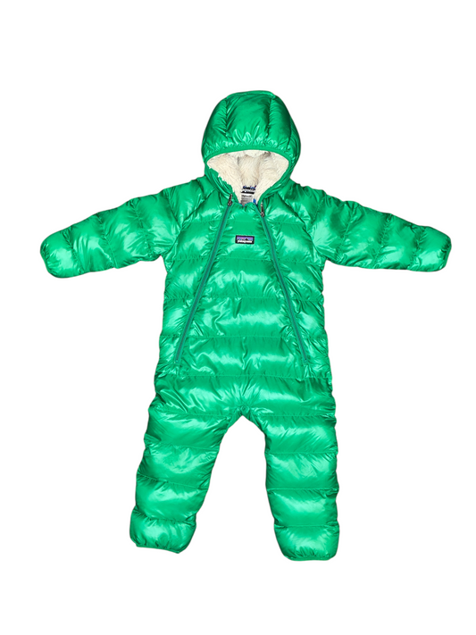 Patagonia Hi-Loft Down Sweater Bunting Green Size 18 Months