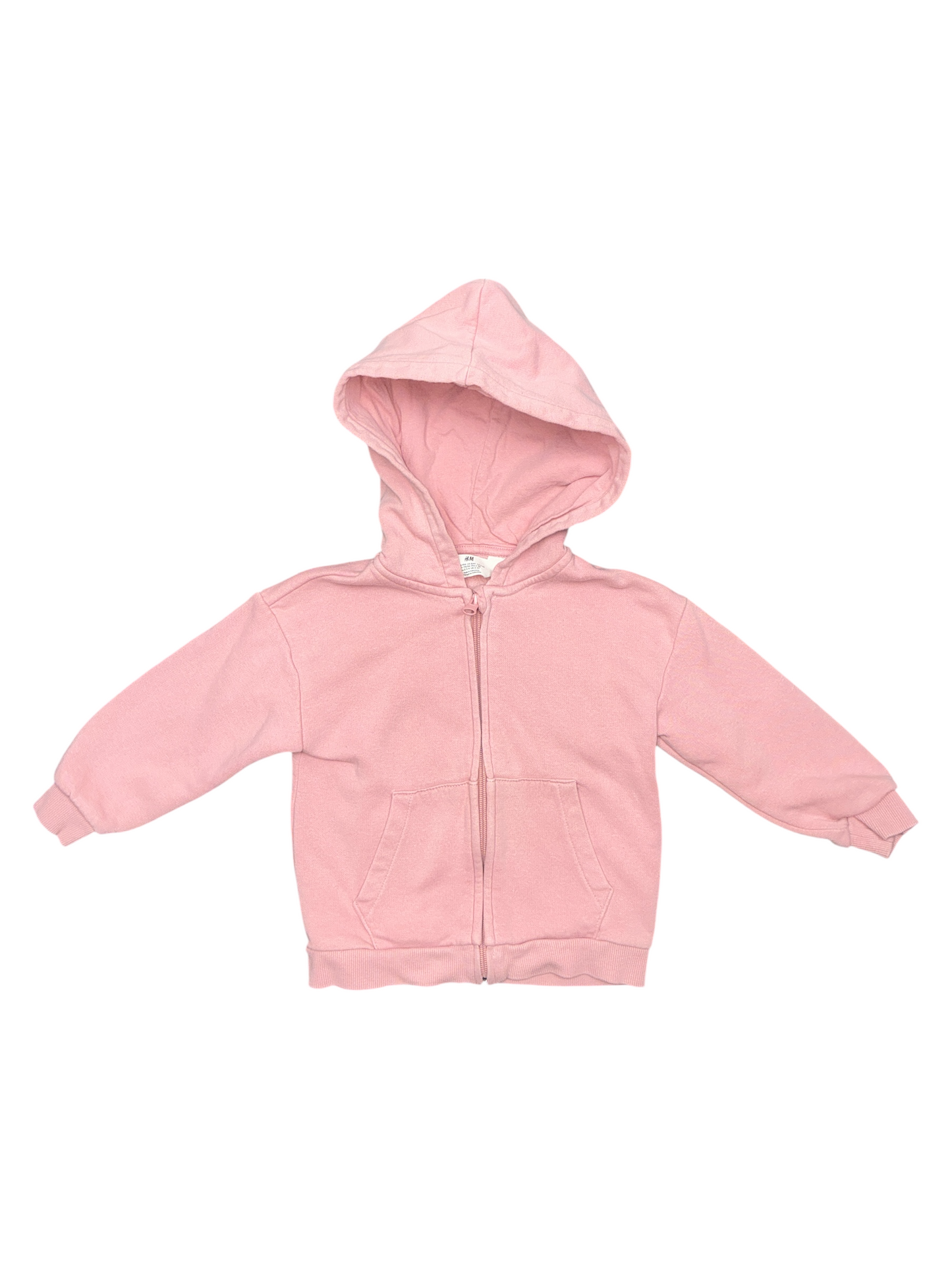 H&M Pink Heart and Pink Zip Up Hoodie Set Size 3/4