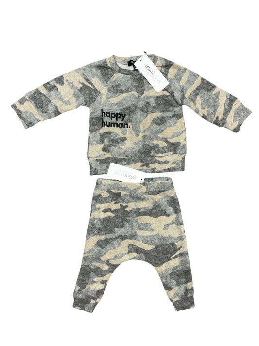Joah Love Olive Camo Set Size 12 Months NWT