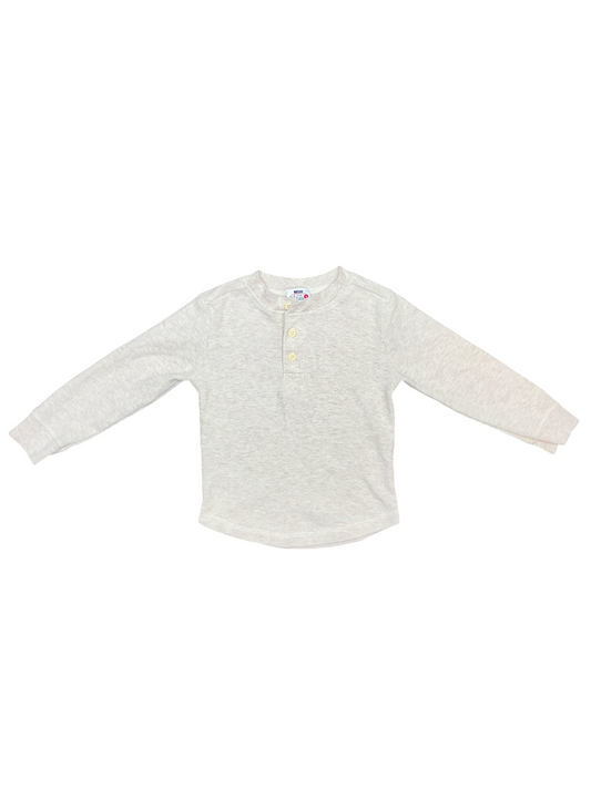 Mish Beige Henley Waffle Knit Size 3