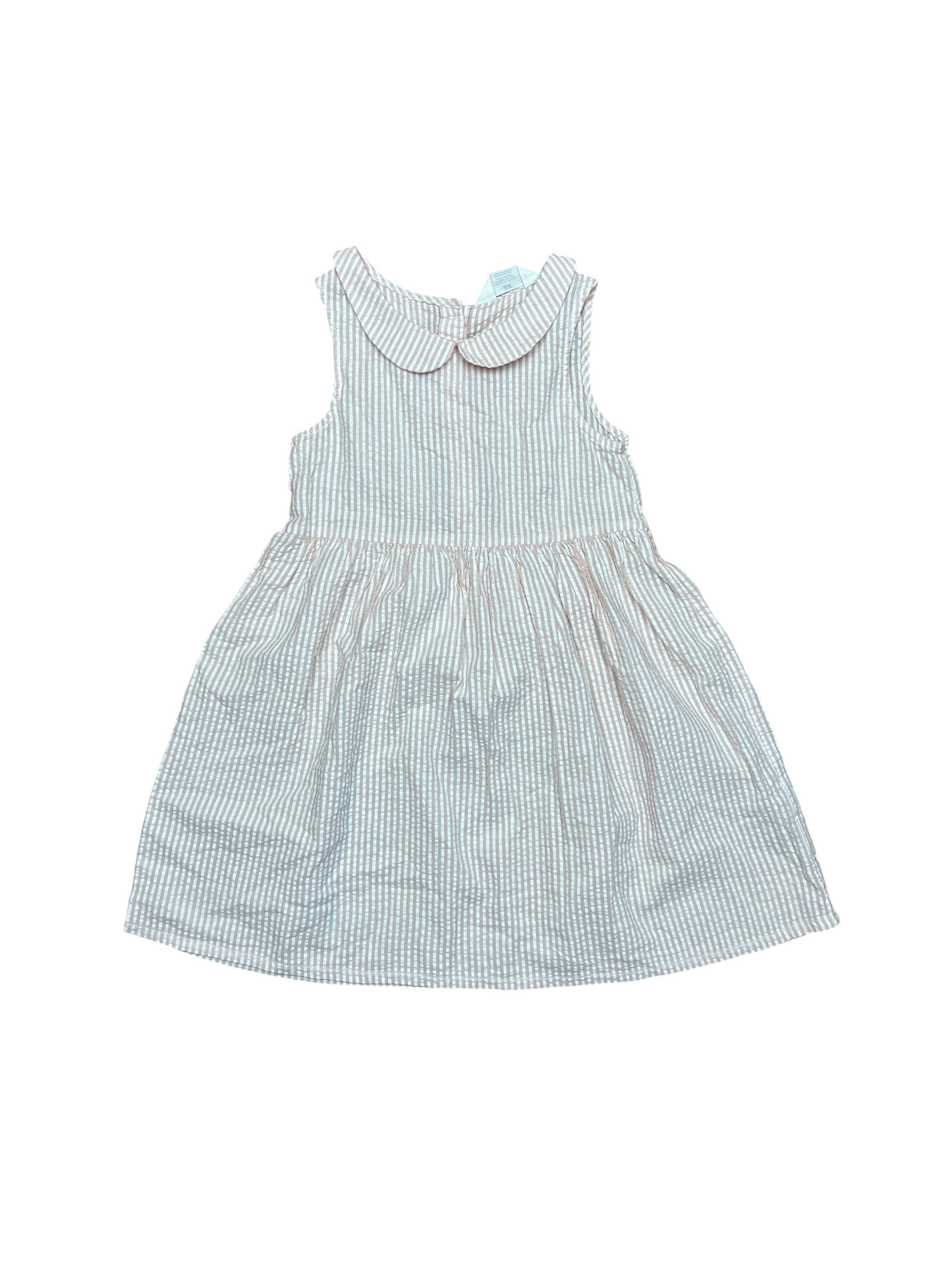H&M Pink and White Striped Dress Size 7