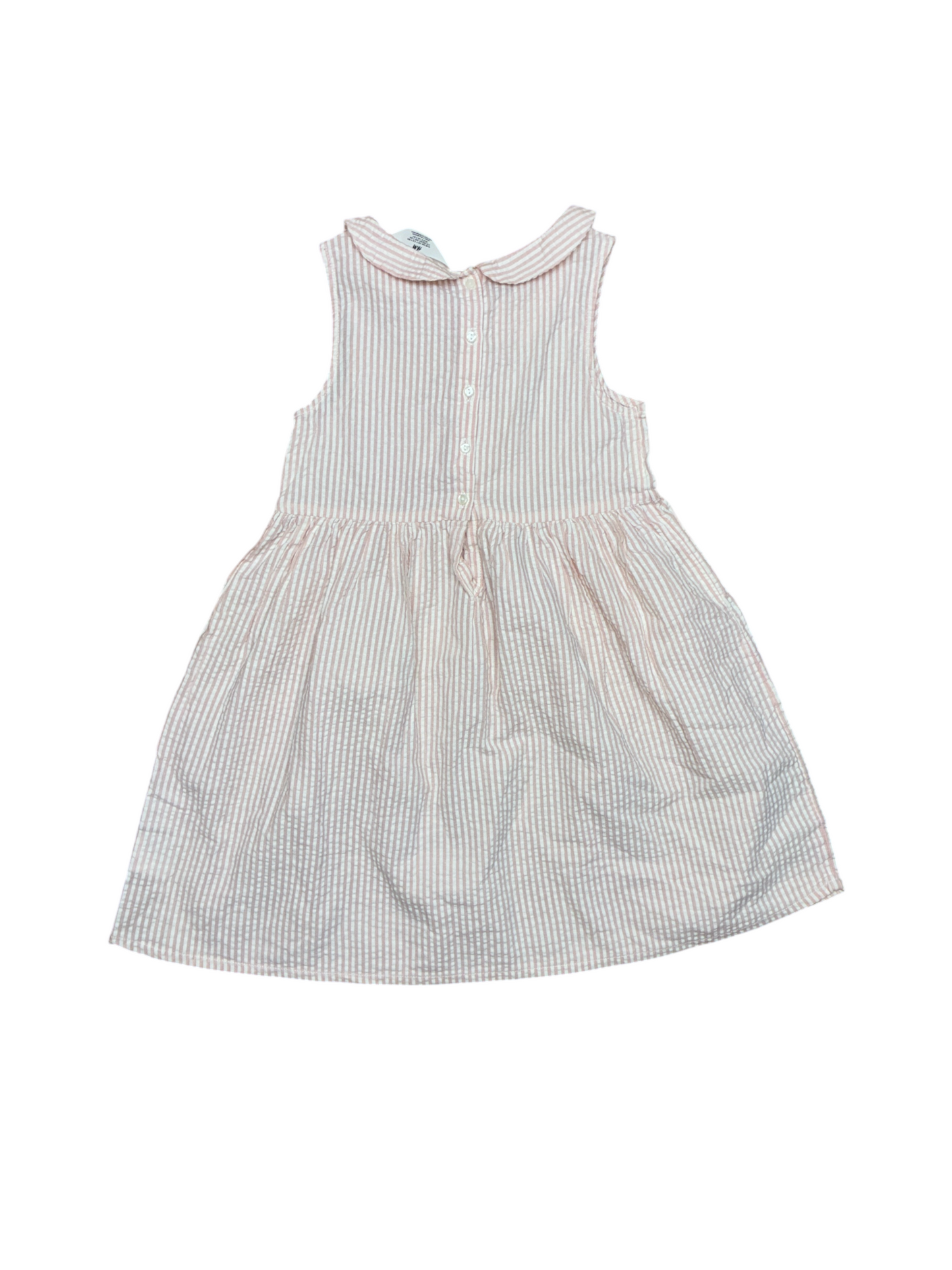 H&M Pink and White Striped Dress Size 7