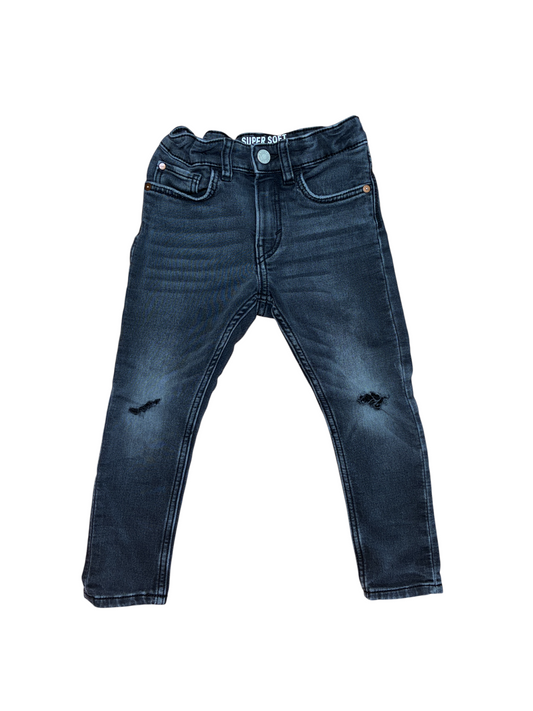 H&M Black Denim Jeans Size 3-4