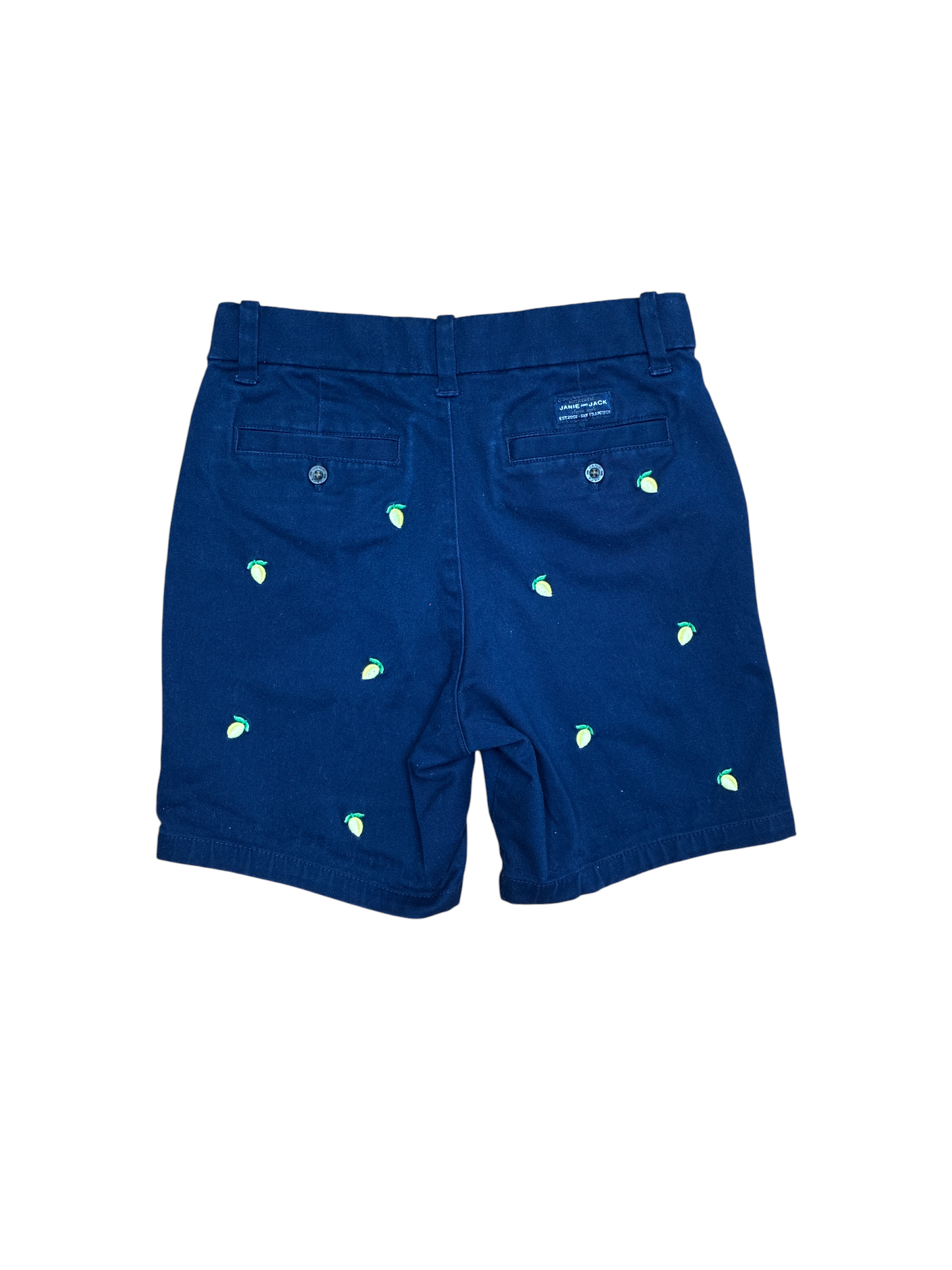 Janie and Jack Lemon Embroidered Shorts Size 6